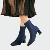 Gabriela Elegantní Pletené Kotníkové Kozačky Stabilní