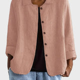 Karolína Sofistikovaná Blusa Lino Ligera Minimalista