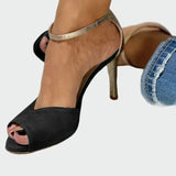 Magdaléna Elegantní Kotníkové Sandály Otevřená Špička