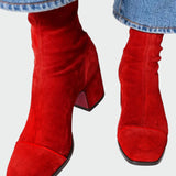 Monika Elegantní Kotníkové Boty Stabilním Podpatkem