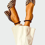 Magdaléna Sofistikovaná Zebrované VysokéLodičky Se Sponou