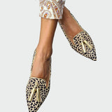 Věnceslava Sofistikovaná Mocasines Se Zvířecím Vzorem