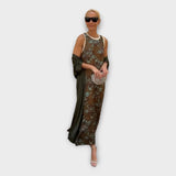 Věnceslava Sofistikovaná Vestido Maxi Largo Elegante