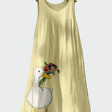 Eva Elegantní VelmiLehceSplývavé Šaty S MotivemKačenek