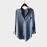 Veronika Elegantní ŠedokošiloblůzaSBílýmKontrastnímLímcem