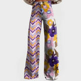 Kateřina Sofistikované Rozšířené Kalhoty Se Potiskem