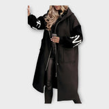 Karolína Sofistikovaná Dlouhý Kabát Moderních Detailů