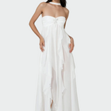 Stanislava Neodolatelná Vestido Maxi Hedvábné Šaty