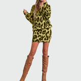 Jitka |  Elegantní šaty s Leopardím Vzorem