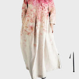 Magdaléna Sofistikované Růžovo Krémové Květinové Šaty