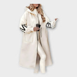 Karolína Sofistikovaná Dlouhý Kabát Moderních Detailů