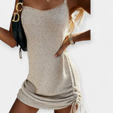 Věnceslava Elegantní PletenéBezrukávovéŠatySMidiPáskem