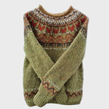 Magdaléna Elegantní Jacquardový Svetr Se Rolákovým