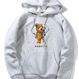 Tomáš – Mikina s Kapucí s Grafikou Robotického Medvěda