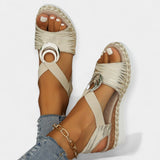 Věnceslava Elegantní Římské Pletené Sandály Kolekce