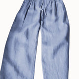 Karolína Elegantní Široké Kalhoty LněnoBavlněné Lehké