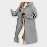 Karolína Sofistikovaná Dlouhý Kabát Moderních Detailů