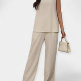 Lucie Elegantní Letní Souprava Top Kalhoty Vzdušnost