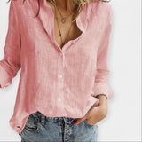 Věnceslava Sofistikovaná Přírodní Lněná Vyšívaná Halenka