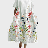 Lucie Elegantní Akvarelové Květinové Romantické Šaty