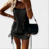 Věnceslava Elegantní PletenéBezrukávovéŠatySMidiPáskem