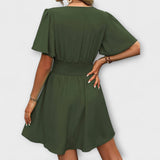 Blažena | Šaty s V-výstřihem a řasením v pase