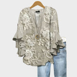 Magdaléna Romantická Halenka Se Květinovou Výšivkou