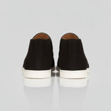 Pánské semišové loafers boty – Slip-On Chukka styl, plochý podpatek – Černé