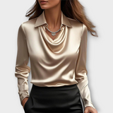 Lucie Elegantní Saténová Halenka