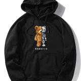 Tomáš – Mikina s Kapucí s Grafikou Robotického Medvěda