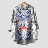 Eva Elegantní Modrá KošileSPotiskemPsaZapínacímLímcem