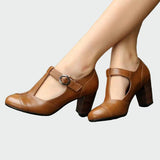 Věnceslava Elegantní Třmenové Páskové Podpatkové Lodičky