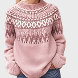 Věnceslava Sofistikovaná Pletený Rolákový Svetr Hřejivý