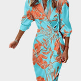 Karolína Sofistikované Splývavé Jemné Šaty Potiskem