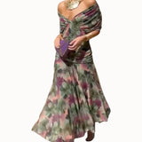 Kateřina Okouzlující Dámské Šaty Květinové Skládané