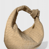 Luisa | Střední fialová pletená kabelka s detailem uzlu