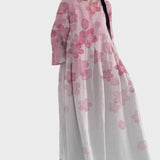 Věnceslava Romantické Volněpadnoucí Bílé Šaty Růžemi