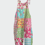 Anna Elegantní Overal Bohemský Patchworkový Květinový