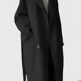 Nadčasový dlouhý kabát z lehké vlněné směsi