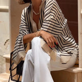 Magdaléna Nadčasová Pruhovaná Košile Relaxační Silueta