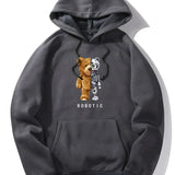 Tomáš – Mikina s Kapucí s Grafikou Robotického Medvěda