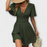 Blažena | Šaty s V-výstřihem a řasením v pase