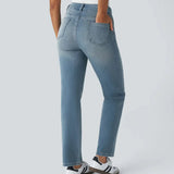 Karolína Elegant Elastické Džíny VysokýPás Pohodlné