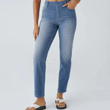 Karolína Elegant Elastické Džíny VysokýPás Pohodlné