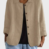 Karolína Sofistikovaná Blusa Lino Ligera Minimalista