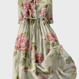 Karolína Romantická Dlouhé Květinové Šaty Okouzlující