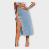 Karolína Sofistikovaná Maxisukně Se Knoflíky Vzdušná