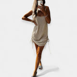 Věnceslava Elegantní PletenéBezrukávovéŠatySMidiPáskem