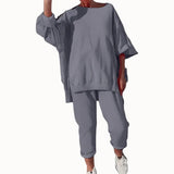 Aneta Sofistikovaná Domácí Souprava Oversize Kalhoty