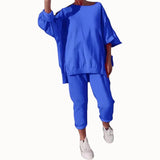 Aneta Sofistikovaná Domácí Souprava Oversize Kalhoty